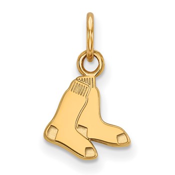 14k Gold Major League Baseball LogoArt Boston Red Sox Extra Small Socks Pendant