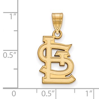 10k Gold Major League Baseball LogoArt St. Louis Cardinals St. L Medium Pendant — alternate view