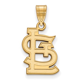 10k Gold Major League Baseball LogoArt St. Louis Cardinals St. L Medium Pendant