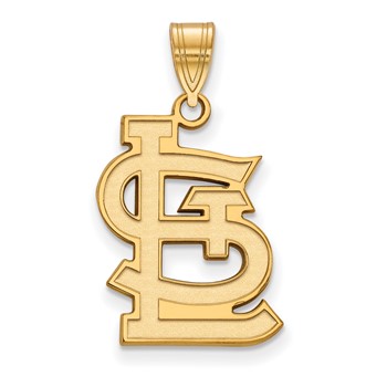 14k Gold Major League Baseball LogoArt St. Louis Cardinals St. L Large Pendant