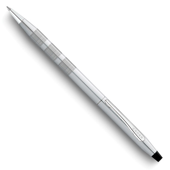 Cross® Classic Century Satin Chrome Ball-point Pen - Quality Gold