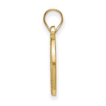 LA 10k Yellow Guerin HS Seal Oval 5/8" Pendant — alternate view