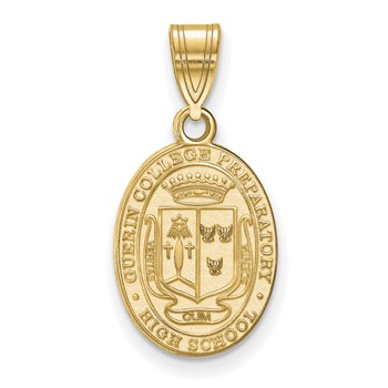 LA 10k Yellow Guerin HS Seal Oval 5/8" Pendant