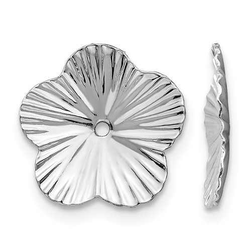 14k White Gold Fancy Earring Jackets