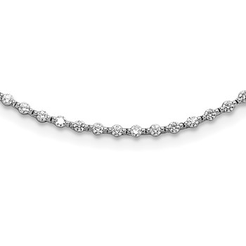 Sterling Silver Diamonique Tennis Necklace