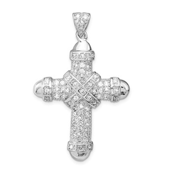 Sterling Silver CZ Cross Pendant
