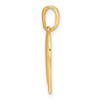 14k with White Rhodium Polished Multi Color Enamel Eye In Heart Charm — alternate view