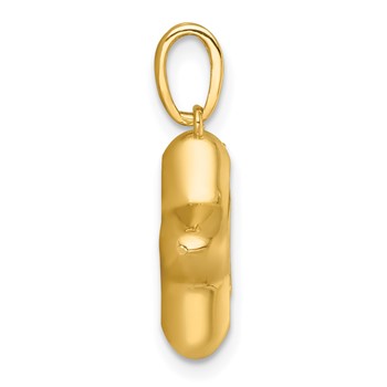 14k with White Rhodium Polished Star In Star Dangle Charm — alternate view