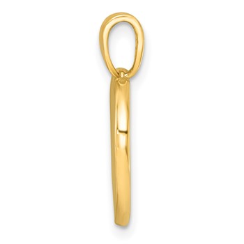 14k Polished White Enamel Paw In Pink Heart Charm — alternate view