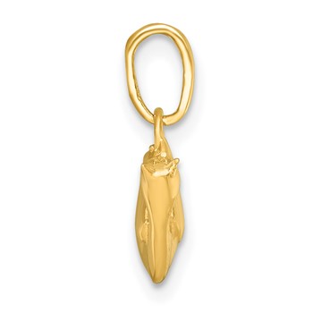 14k Polished 3-D Cat Hanging Charm — alternate view
