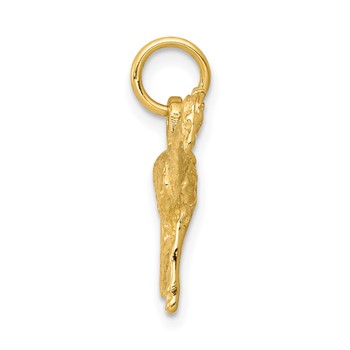 14k Solid Polished 3-D Giraffe Charm — alternate view