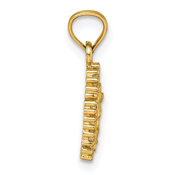 14k Polished CZ Our Lady of Guadalupe Charm Pendant — alternate view