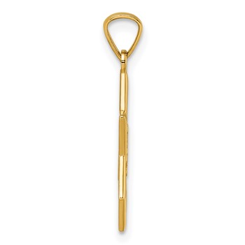 14k Polished and Diamond-cut Star Of David Religious Pendant — alternate view