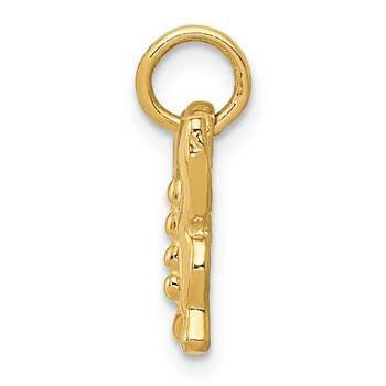 14k Solid Polished Butterfly Charm — alternate view