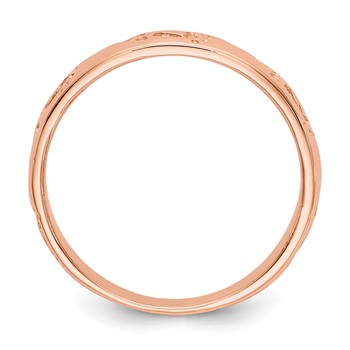 14k Rose Gold Footprints Ring — alternate view