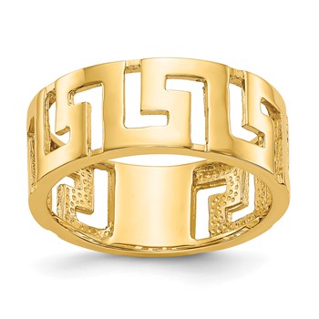 14k Greek Key Band