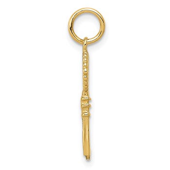 14K Polished Key Charm — alternate view