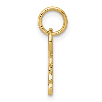 14K Polished 3D Rounded Top Key Charm — alternate view