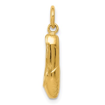 14k 3-D Ballet Slipper Pendant — alternate view
