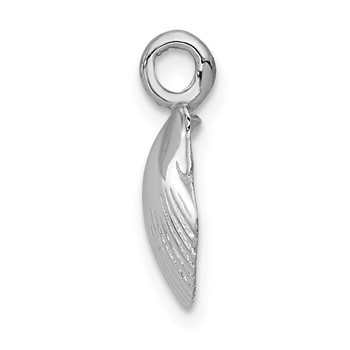 14k White Gold Seashell Pendant — alternate view