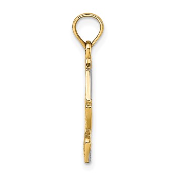 14K and White Rhodium Pelican Standing Charm — alternate view