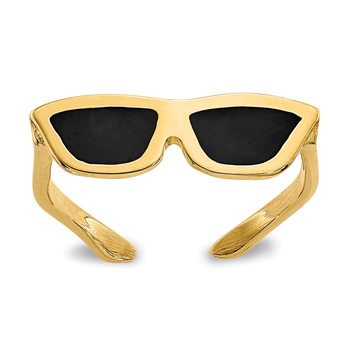 14k Black Enameled Sunglasses Toe Ring