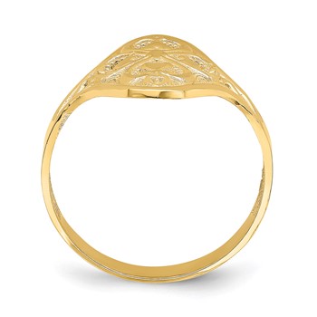 14k Diamond-cut Filigree Hearts Ring — alternate view