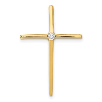 14K Diamond Passion Cross Chain Slide