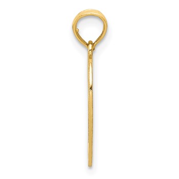 14K Polished Swirled Border Engravable Heart Pendant — alternate view