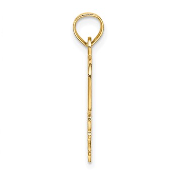 14k DADDYS GIRL Heart with Banner Pendant — alternate view