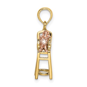 14k Two-tone High Chair w/Baby Charm — alternate view
