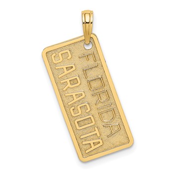 14k FLORIDA SARASOTA License Plate Charm