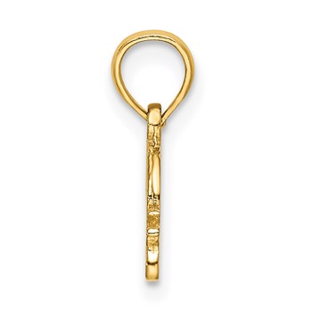 14k Textured Mini Snail Charm — alternate view