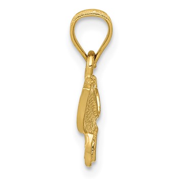 14K Diamond-cut Butterfly Pendant — alternate view