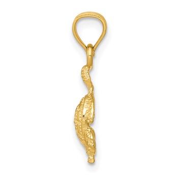 14K Turtle Pendant — alternate view