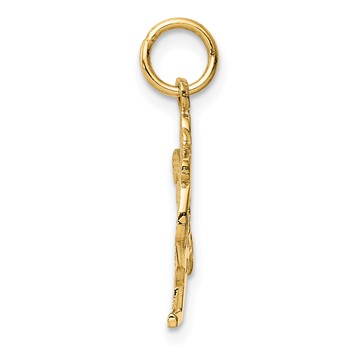 14k Rooster Charm — alternate view