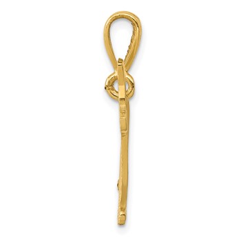 14k Textured Welsh Corgi Dog Pendant — alternate view