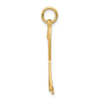 14k Ski Poles Charm — alternate view