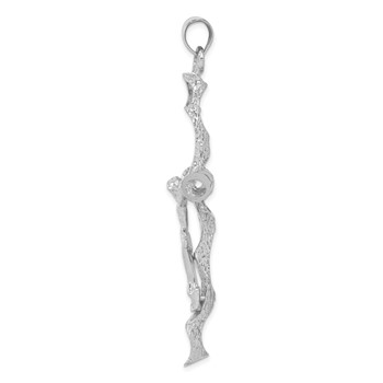 14K White Gold Large Crucifix Pendant — alternate view