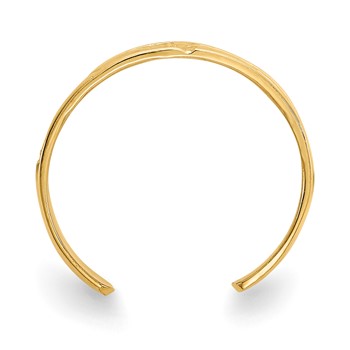 14K Footprints Toe Ring — alternate view