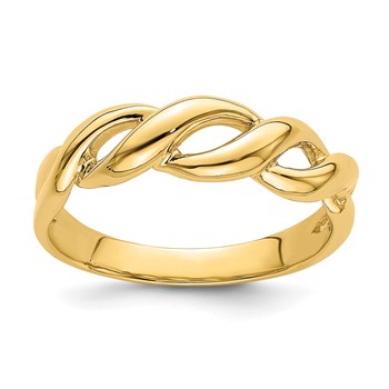 14k Freeform Twist Ring