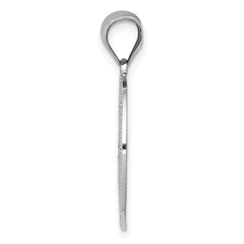 14k White Gold Peace Symbol Pendant — alternate view