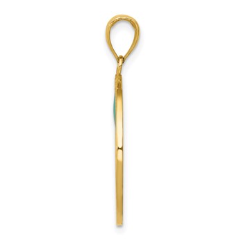 14K Enameled Tree of Life Pendant — alternate view