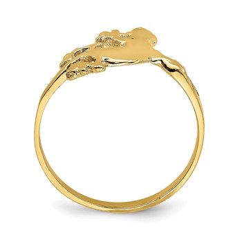 14K Polished Lizard Ring — alternate view