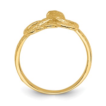 14K Polished Snake Ring — alternate view