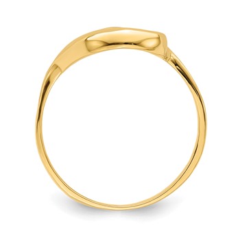 14K Tilted Open Heart Ring — alternate view
