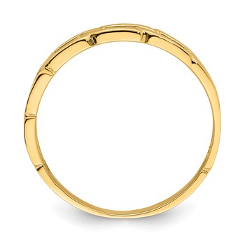 14K Five Chain Link Band Ring — alternate view
