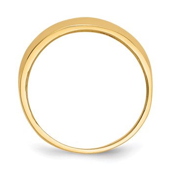 14K Ridge-edged Dome Ring — alternate view