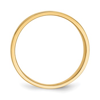 14K 15mm Flat-top Tapered Cigar Band Ring — alternate view