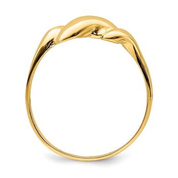14K Curl-top Dome Ring — alternate view